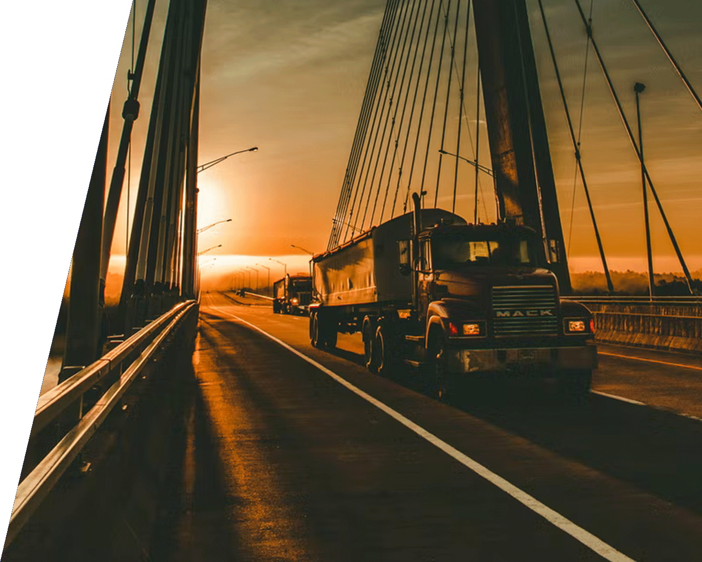 photo of semi truck on highway